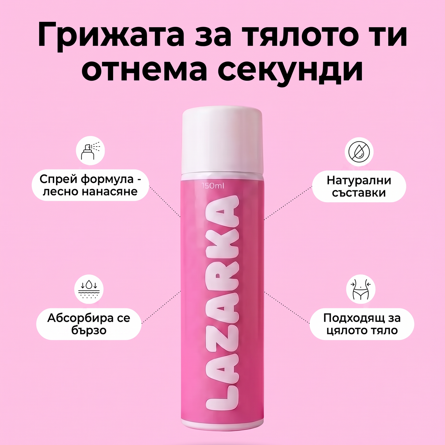 Серум за тяло Lazarka - Против целулит, стрии и отпусната кожа